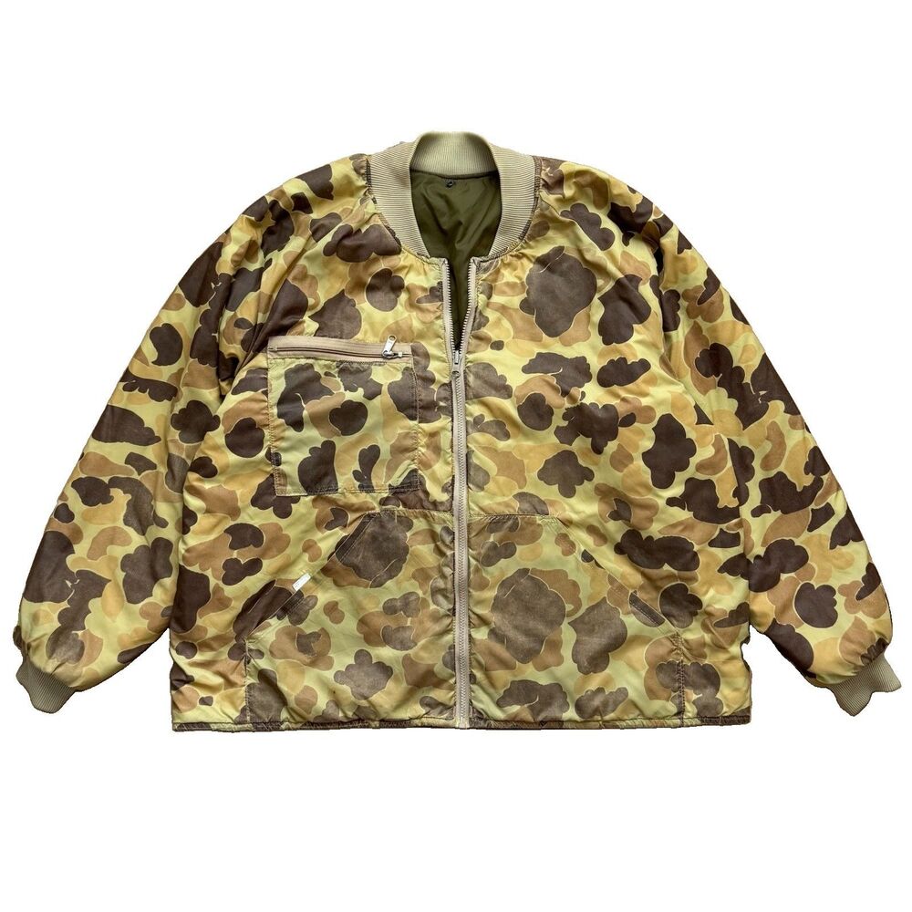 Vintage 80s Columbia Reversible Hunting Jacket Duck Camo Men's XXL USA Made